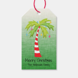 Weihnachtspalme Tree Personalisierte Geschenktaste Geschenkanhänger