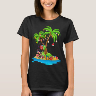 Weihnachtspalme Tropische Xmas Kokosbeleuchtung P T-Shirt