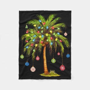Weihnachtspalmenbaum Licht Hawaiianisch Tropisch X Fleecedecke