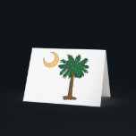 WeihnachtsPalmetto Feiertagskarte<br><div class="desc">Ein festlicher Weihnachtspalmettobaum mit Lichtern und einem gelben Mond. Der Palmetto ist das Symbol von South Carolina. Fertigen Sie Ihr Produkt besonders an, indem Sie Text addieren (wie Ihre Zuhausestadt). Sie können von einer breiten Auswahl der Shirtarten und -farben auch wählen. Klicken Sie, um alle Ihre Wahlen zu sehen, dann...</div>