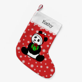 Weihnachtspanda-Weihnachtsmannmütze Kleiner Weihnachtsstrumpf