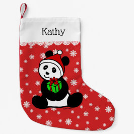 Weihnachtspanda-Weihnachtsmannmütze Kleiner Weihnachtsstrumpf