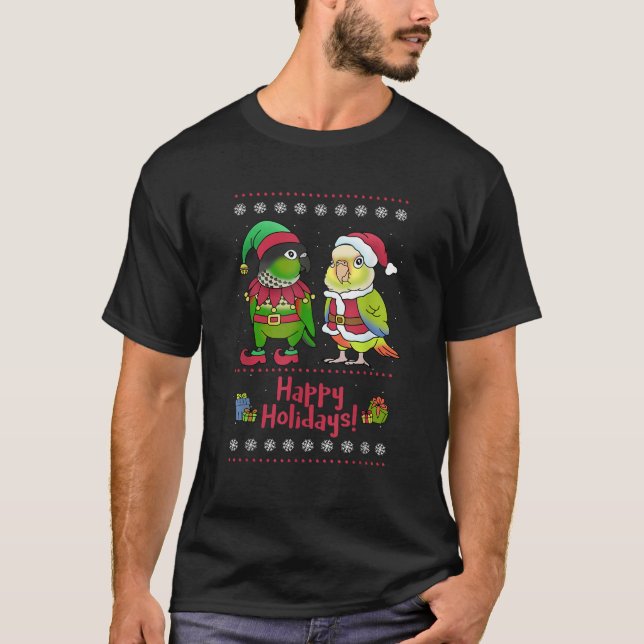 Weihnachtspapagei Black Cap Conure Ananas Conure T-Shirt (Vorderseite)