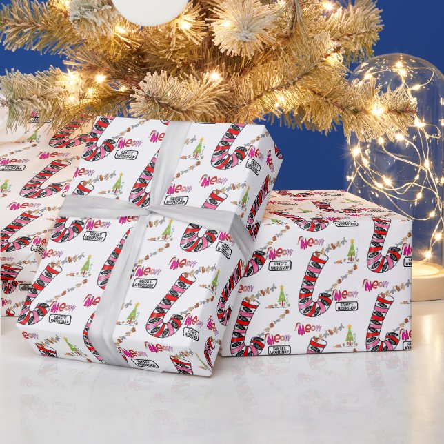Weihnachtspapier Candy Canes Cat's Meow Geschenkpapier (Feiertage)