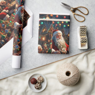 Weihnachtspapier der Santa Cruz-Küste Geschenkpapier
