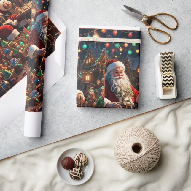 Weihnachtspapier der Santa Cruz-Küste Geschenkpapier (Kunsthandwerk)