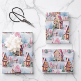 Weihnachtspapier-Design Geschenkpapier Set