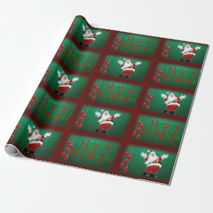 Weihnachtspapier Frohe Feiertage Weihnachtsmann Geschenkpapier