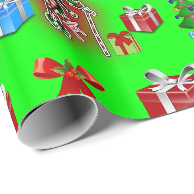 Weihnachtspapier Geschenkpapier (Rolleneckpunkt)