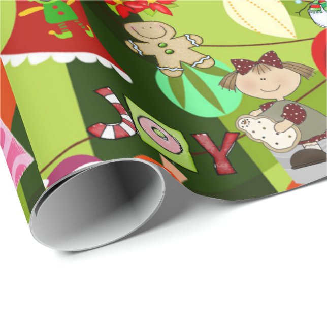 Weihnachtspapier Geschenkpapier (Rolleneckpunkt)