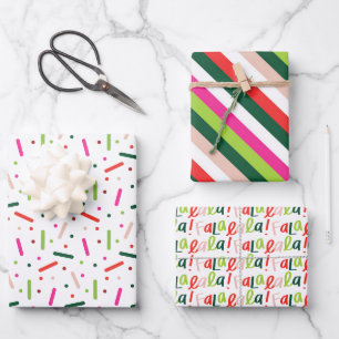 Weihnachtspapier Geschenkpapier Set