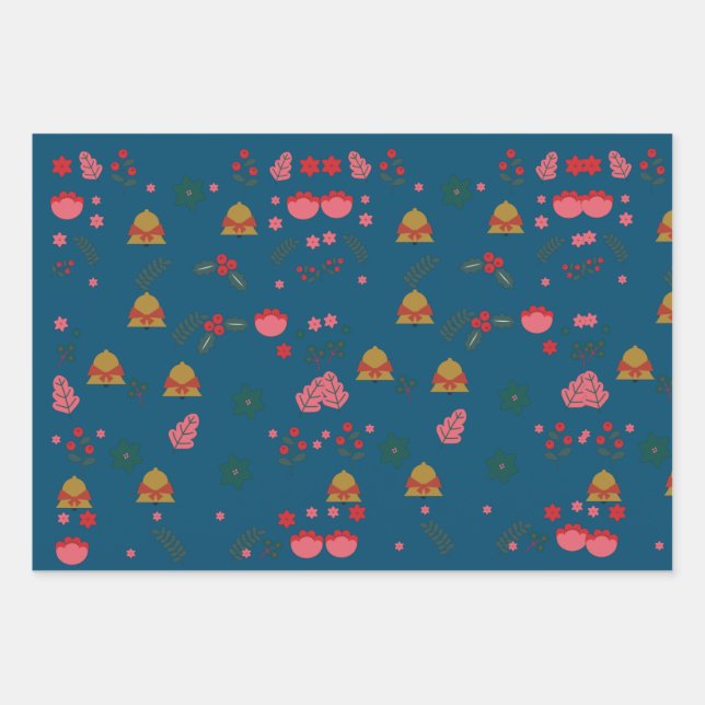 Weihnachtspapier Geschenkpapier Set (Vorderseite)