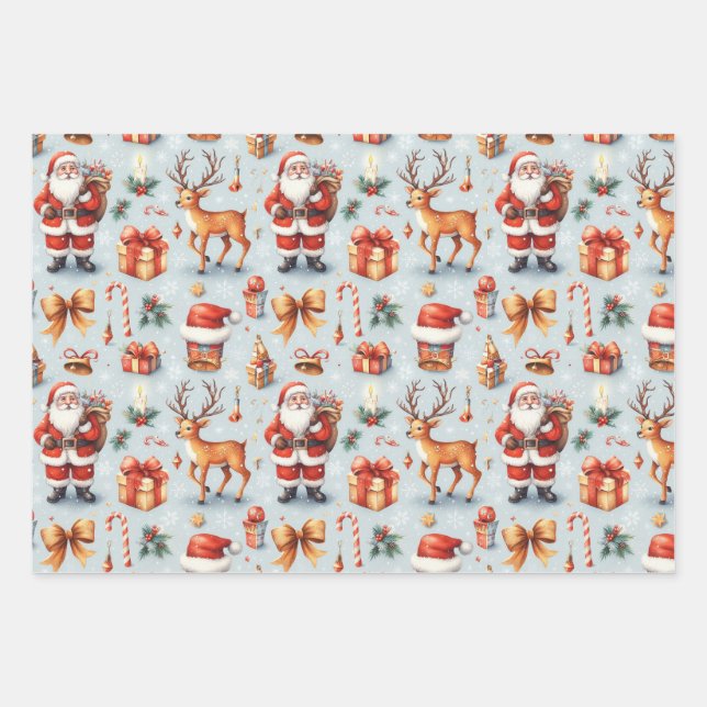 Weihnachtspapier Geschenkpapier Set (Vorderseite 2)