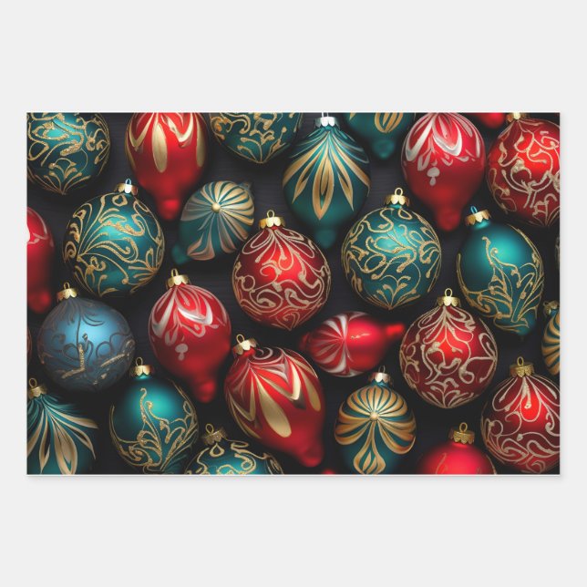 Weihnachtspapier Geschenkpapier Set (Vorderseite)