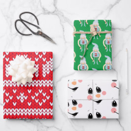 Weihnachtspapier Geschenkpapier Set