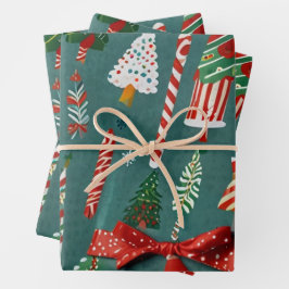 Weihnachtspapier Geschenkpapier Set
