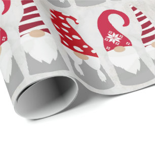 Weihnachtspapier - Gnome in einer Reihe Geschenkpapier