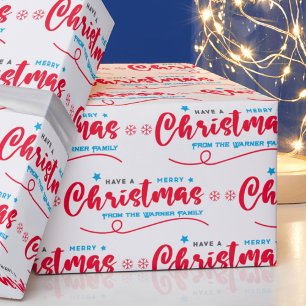 Weihnachtspapier - Individuelle Name hinzufügen Geschenkpapier