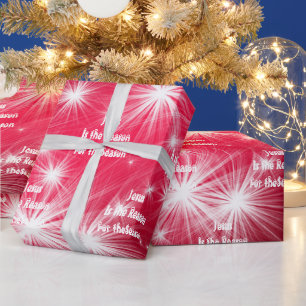 Weihnachtspapier Jesus ist der Grund Geschenkpapier