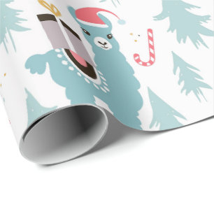 Weihnachtspapier - Llama Geschenkpapier