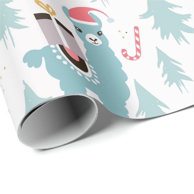 Weihnachtspapier - Llama Geschenkpapier (Rolleneckpunkt)