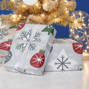 Weihnachtspapier mit Schneeflocken Geschenkpapier