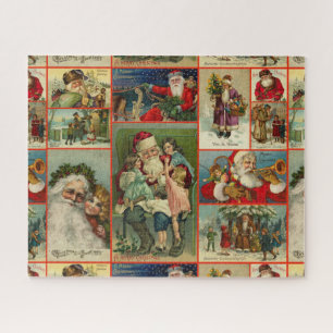 Weihnachtspapier mit Vintage-Weihnachtsmann