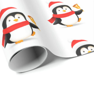 Weihnachtspapier Pinguin Geschenkpapier