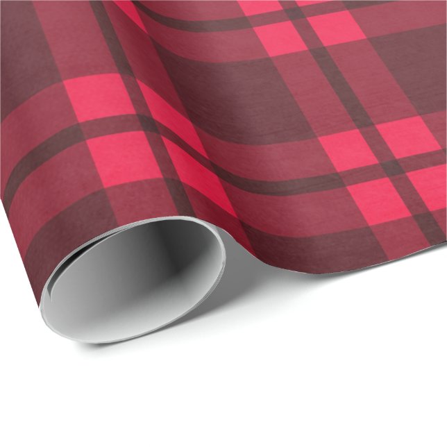 Weihnachtspapier - Rosa/Rot überprüft Geschenkpapier (Rolleneckpunkt)