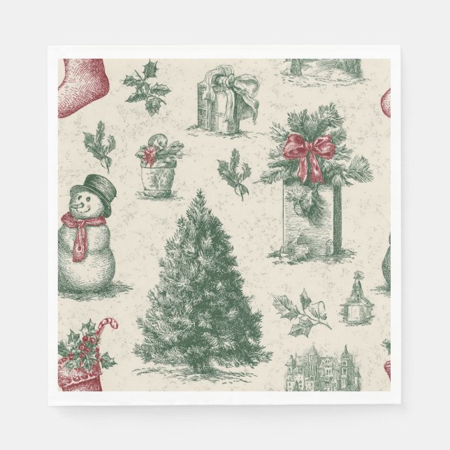 Weihnachtspapier-Serviette Serviette (Vorderseite)