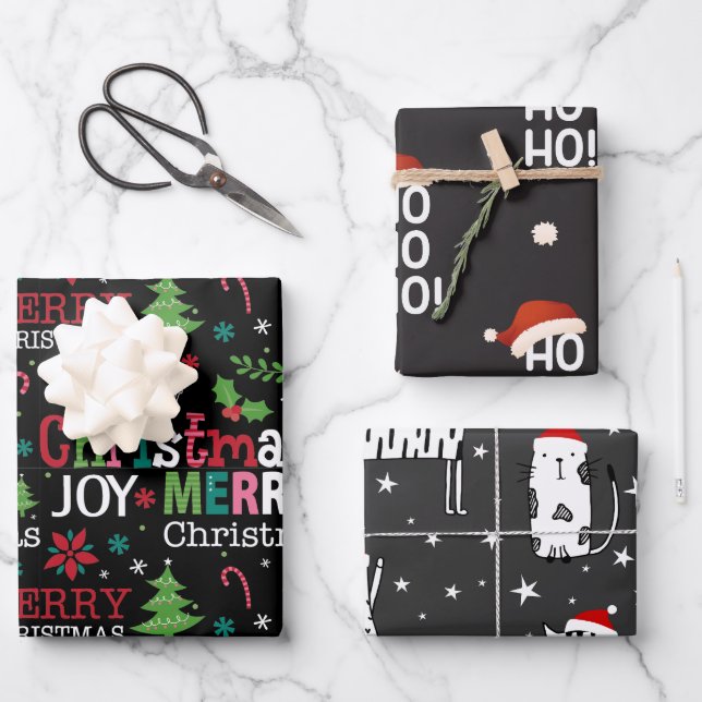 Weihnachtspapier-Set Geschenkpapier Set (Vorderseite)