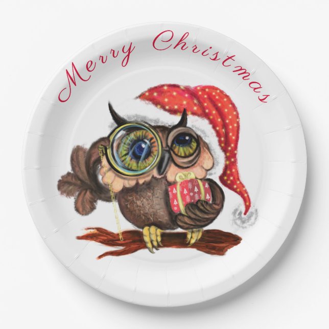 Weihnachtspapier Teller Babyschale mit Geschenken (Vorderseite)