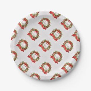 Weihnachtspapier-Teller/Kranz Pappteller
