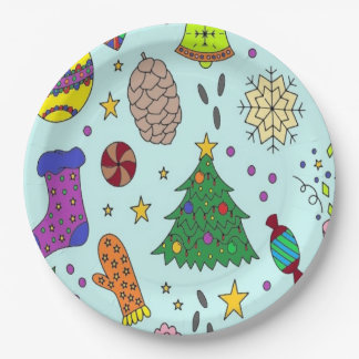 Weihnachtspapier-Teller Pappteller