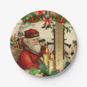 Weihnachtspapier-Teller, Vintag Pappteller