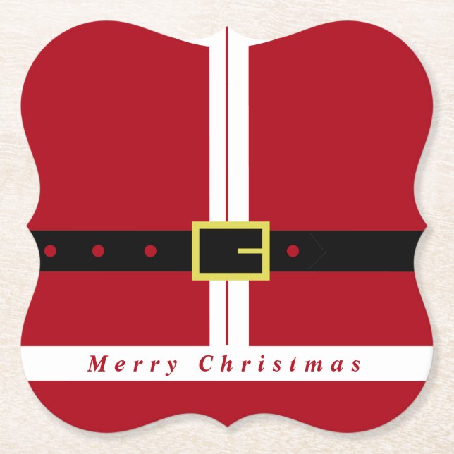 Weihnachtspapier-Untersetzer Funny Santa Design Untersetzer (Vorderseite)