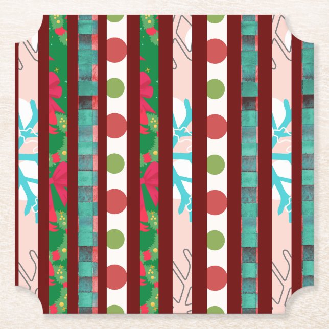 Weihnachtspapier-Untersetzer Untersetzer (Vorderseite)