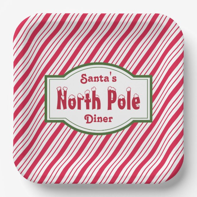 Weihnachtspapier von North Pole - Teller (Vorderseite)
