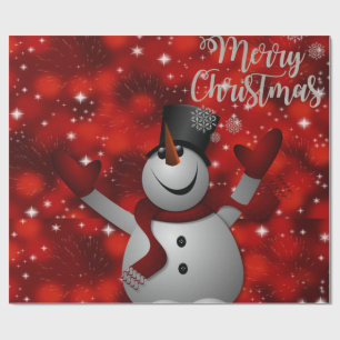 Weihnachtspapier Weihnachtsmann, Schneemann Geschenkpapier