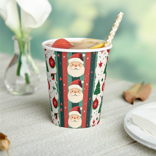 Weihnachtspapierbecher – Weihnachtsmann  Pappbecher (In Situ)