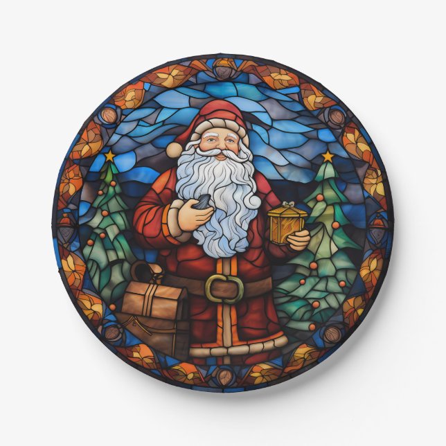 Weihnachtspapiere im Weihnachtsgeschmack - Teller (Vorderseite)