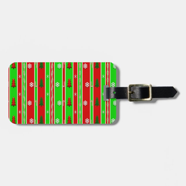 Weihnachtspapiermuster Gepäckanhänger (Vorderseite horizontal)