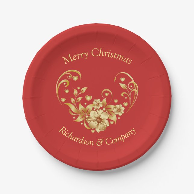 Weihnachtspapierplatte für Unternehmen Pappteller (Vorderseite)