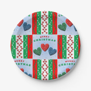Weihnachtspapierplatten, Frohe Weihnachten Pappteller