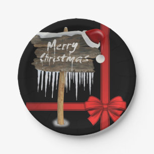 Weihnachtspapierteller, Frohe Weihnachten Pappteller