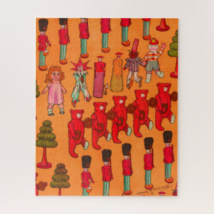 Weihnachtsparade mit Vintage-Spielzeug 1907 Puck-M