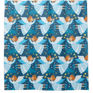 Weihnachtsparaphernalia. Illustration Duschvorhang