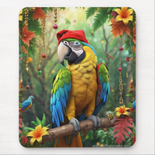 Weihnachtsparrot als Weihnachtsmann-76349 Mousepad