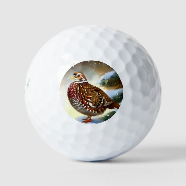 Weihnachtspartridge (1) golfball (Vorderseite)