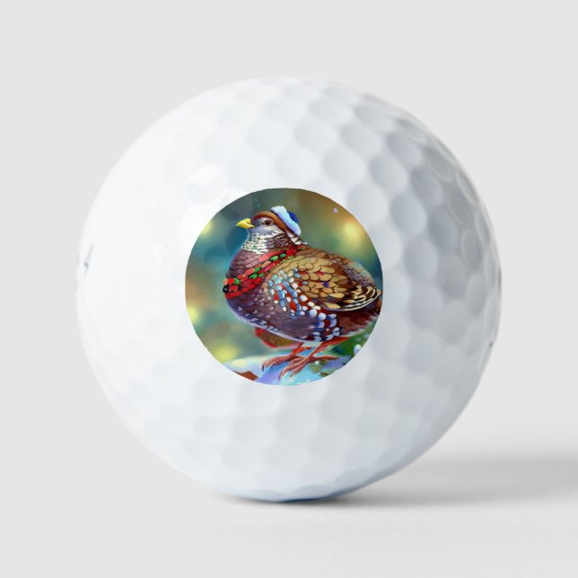 Weihnachtspartridge (4) golfball (Vorderseite)
